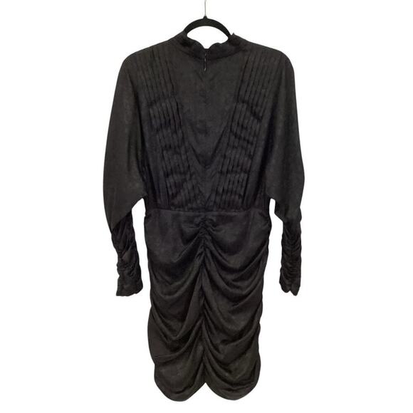 Hunter Bell Ariana Ruched Dress In Onyx Black Jacquard Size 12 - Picture 11 of 16